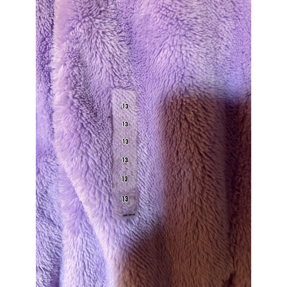 Uniqlo Lilac Zip Up Shaggy Polyester Jacket- Size 13 - Picture 2 of 5